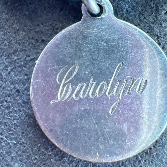 VTG Solid Sterling Silver 925 Name Tags ID Chain Bracelet Size 7.5" Length - Picture 4 of 16